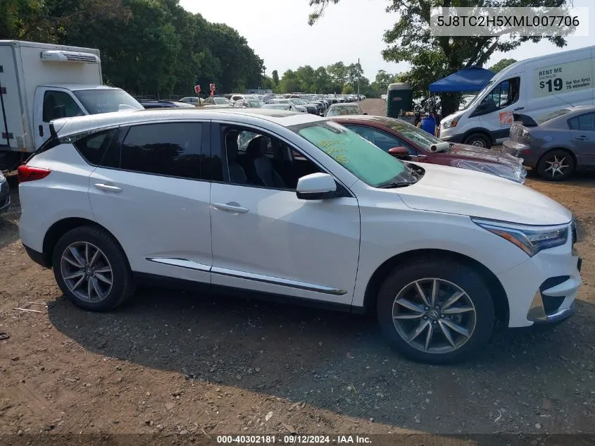 2021 Acura Rdx Technology VIN: 5J8TC2H5XML007706 Lot: 40302181