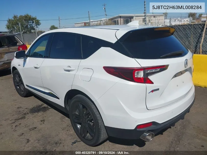 2021 Acura Rdx A-Spec Package VIN: 5J8TC2H63ML008284 Lot: 40320791