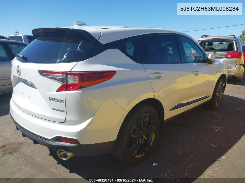 2021 Acura Rdx A-Spec Package VIN: 5J8TC2H63ML008284 Lot: 40320791