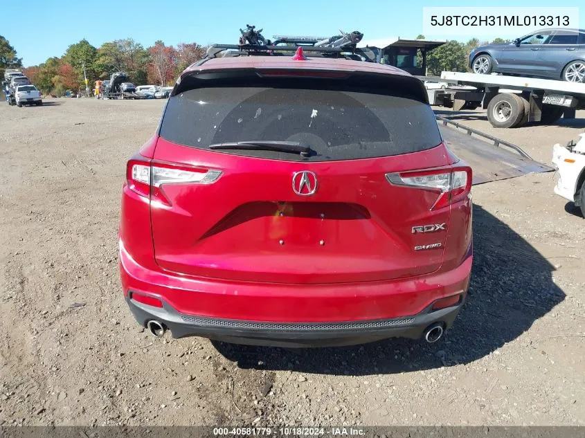 2021 Acura Rdx Standard VIN: 5J8TC2H31ML013313 Lot: 40581779