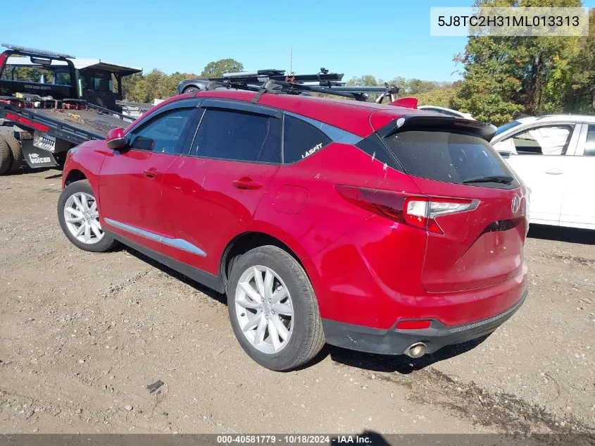 2021 Acura Rdx Standard VIN: 5J8TC2H31ML013313 Lot: 40581779