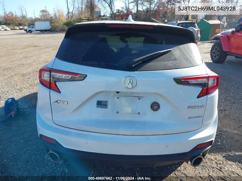 2021 Acura Rdx A-Spec Package VIN: 5J8TC2H69ML043928 Lot: 40697662