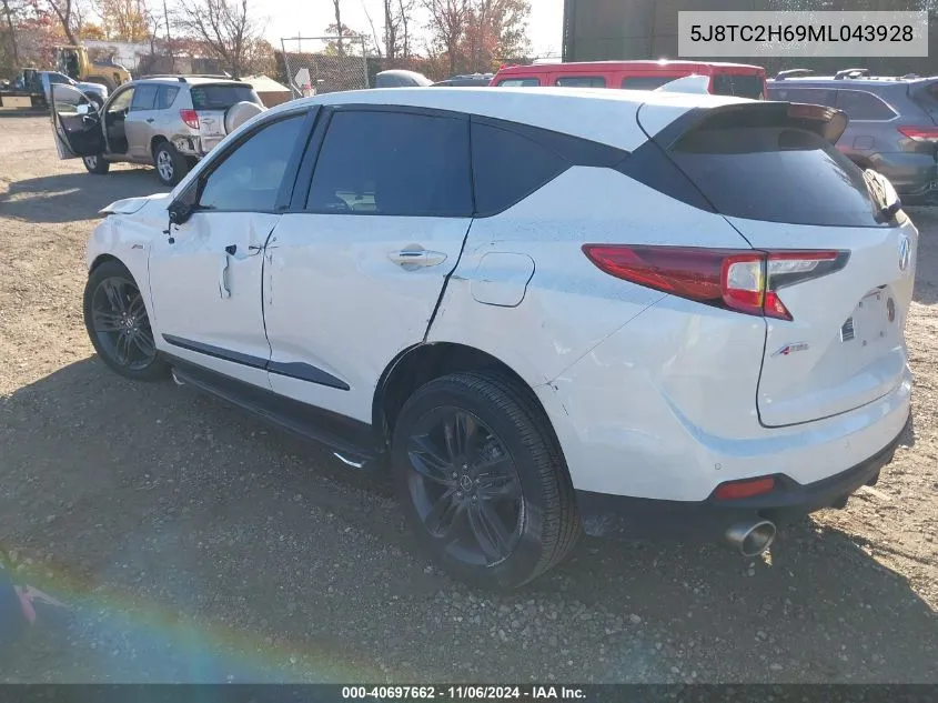 2021 Acura Rdx A-Spec Package VIN: 5J8TC2H69ML043928 Lot: 40697662