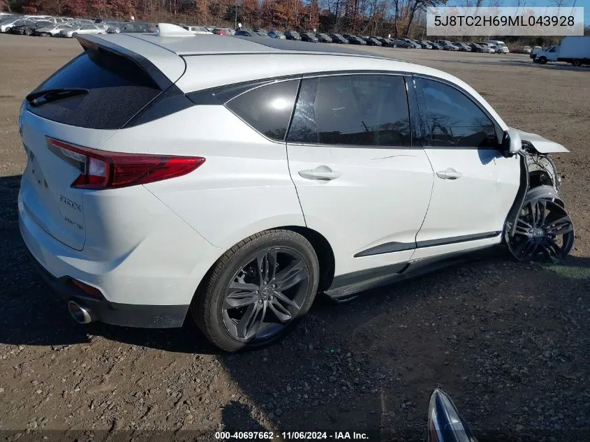 2021 Acura Rdx A-Spec Package VIN: 5J8TC2H69ML043928 Lot: 40697662