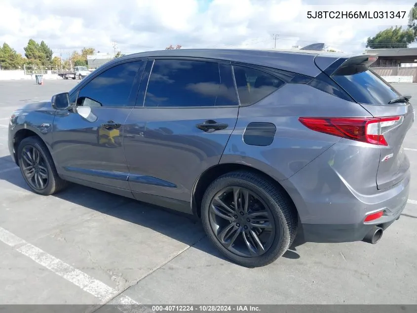 2021 Acura Rdx A-Spec Package VIN: 5J8TC2H66ML031347 Lot: 40712224