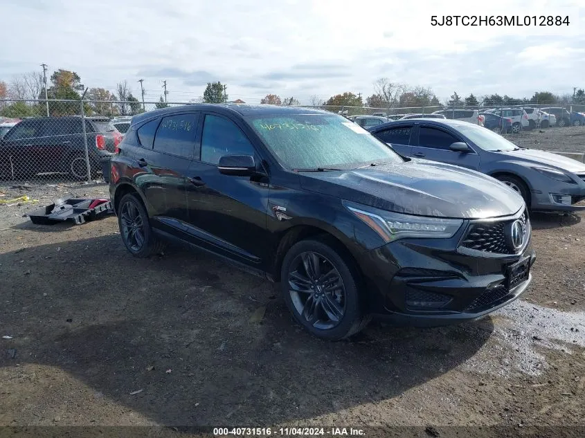 2021 Acura Rdx A-Spec Package VIN: 5J8TC2H63ML012884 Lot: 40731516