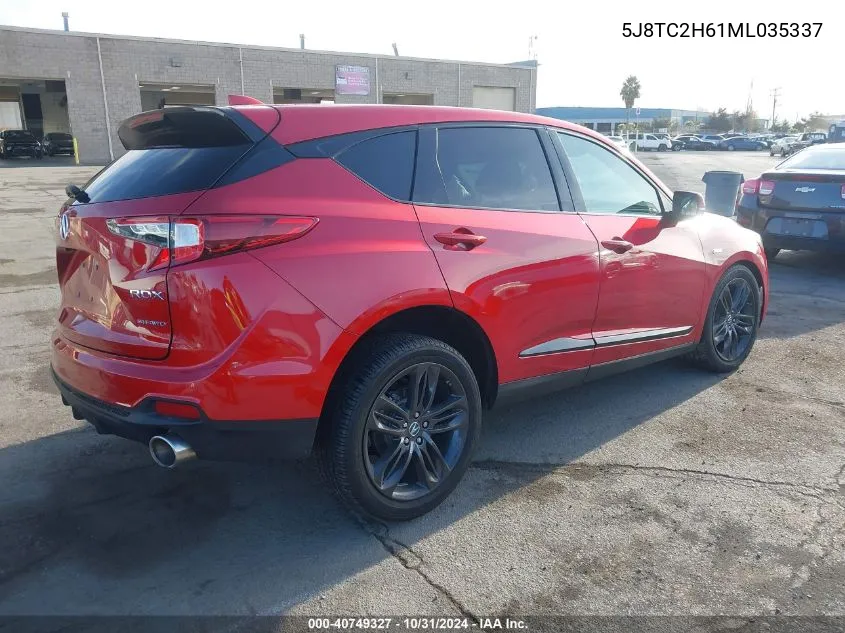 2021 Acura Rdx A-Spec Package VIN: 5J8TC2H61ML035337 Lot: 40749327