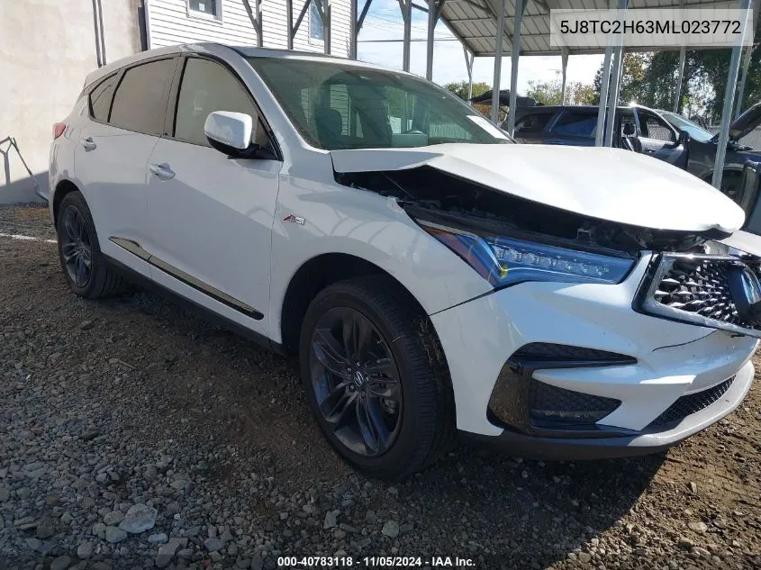 2021 Acura Rdx A-Spec Package VIN: 5J8TC2H63ML023772 Lot: 40783118