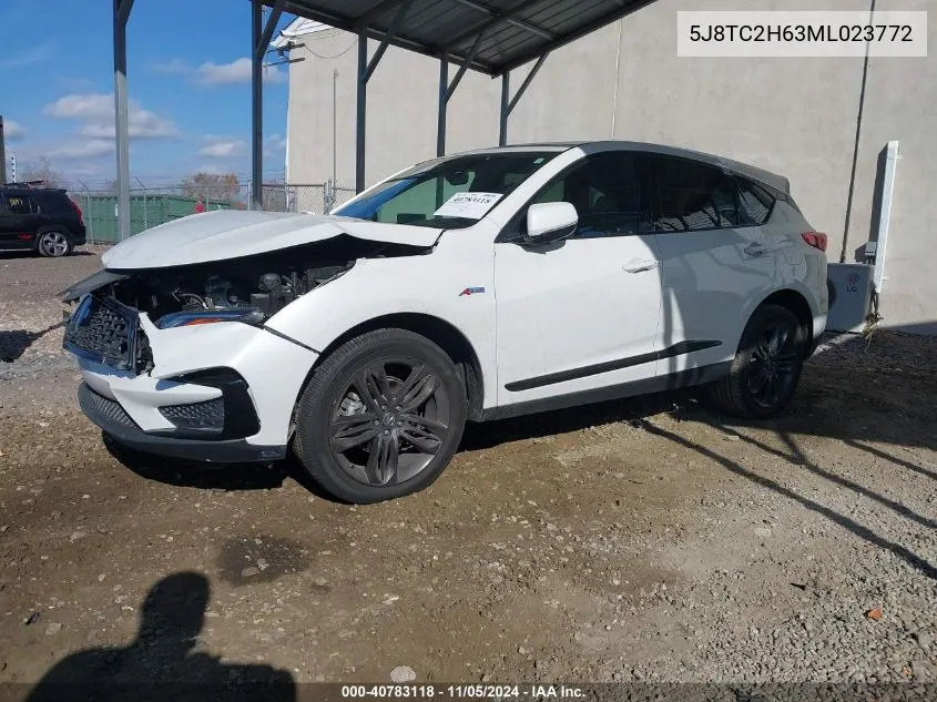 2021 Acura Rdx A-Spec Package VIN: 5J8TC2H63ML023772 Lot: 40783118