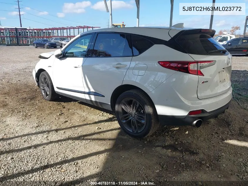 2021 Acura Rdx A-Spec Package VIN: 5J8TC2H63ML023772 Lot: 40783118