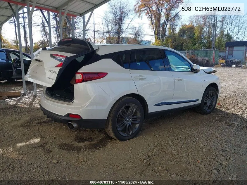 2021 Acura Rdx A-Spec Package VIN: 5J8TC2H63ML023772 Lot: 40783118