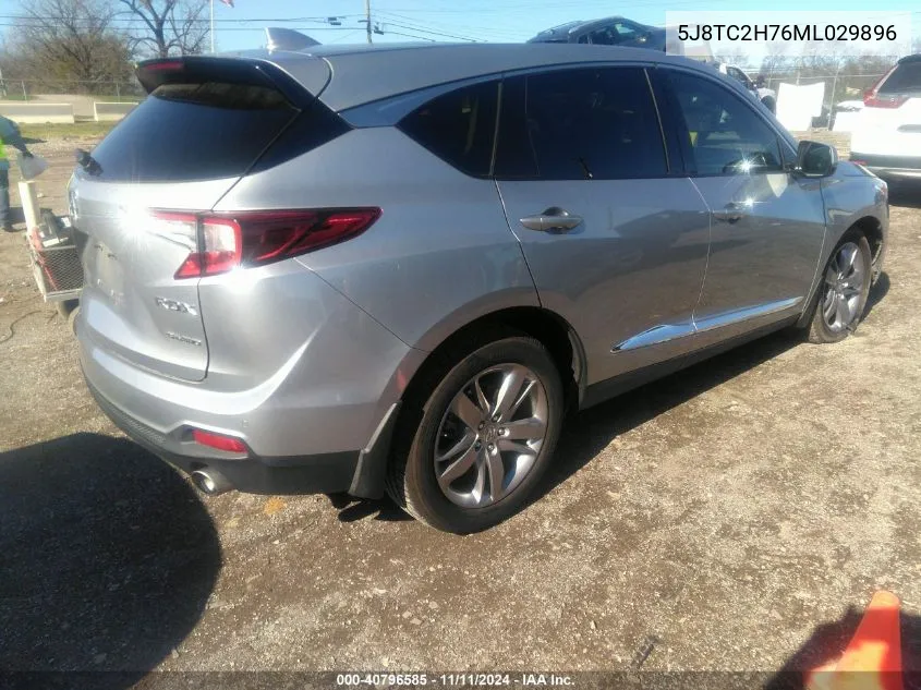 2021 Acura Rdx Advance Package/Pmc Edition VIN: 5J8TC2H76ML029896 Lot: 40796585