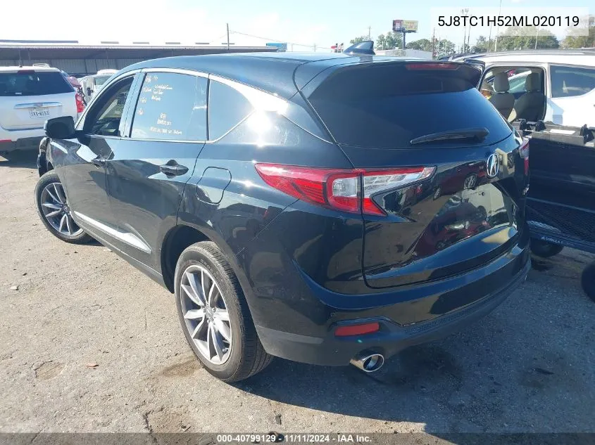 2021 Acura Rdx Technology Package VIN: 5J8TC1H52ML020119 Lot: 40799129