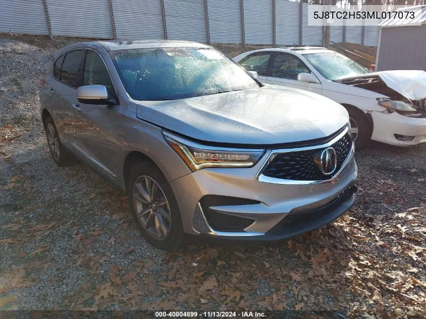 2021 Acura Rdx Technology Package VIN: 5J8TC2H53ML017073 Lot: 40804899