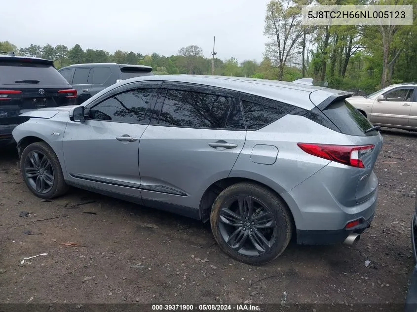 2022 Acura Rdx A-Spec Package VIN: 5J8TC2H66NL005123 Lot: 39371900