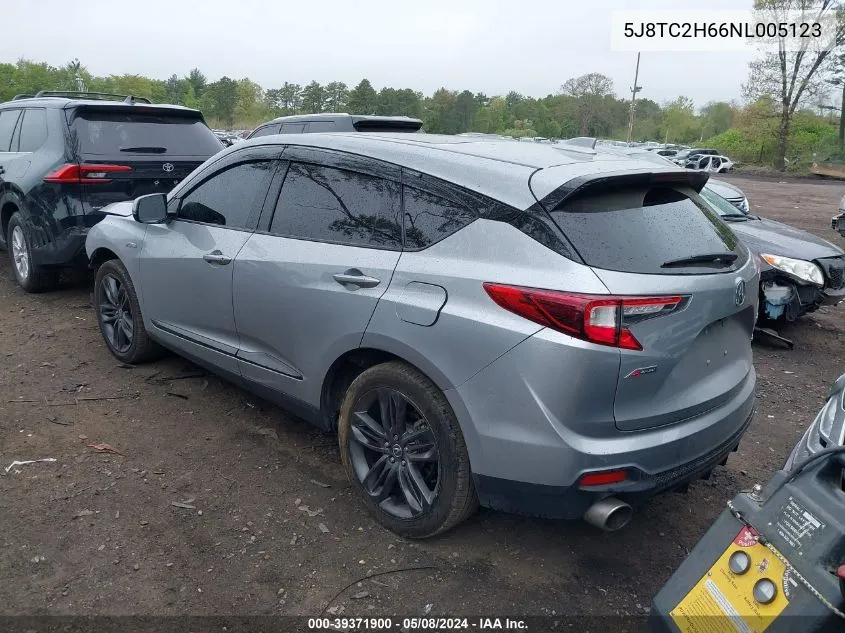 2022 Acura Rdx A-Spec Package VIN: 5J8TC2H66NL005123 Lot: 39371900