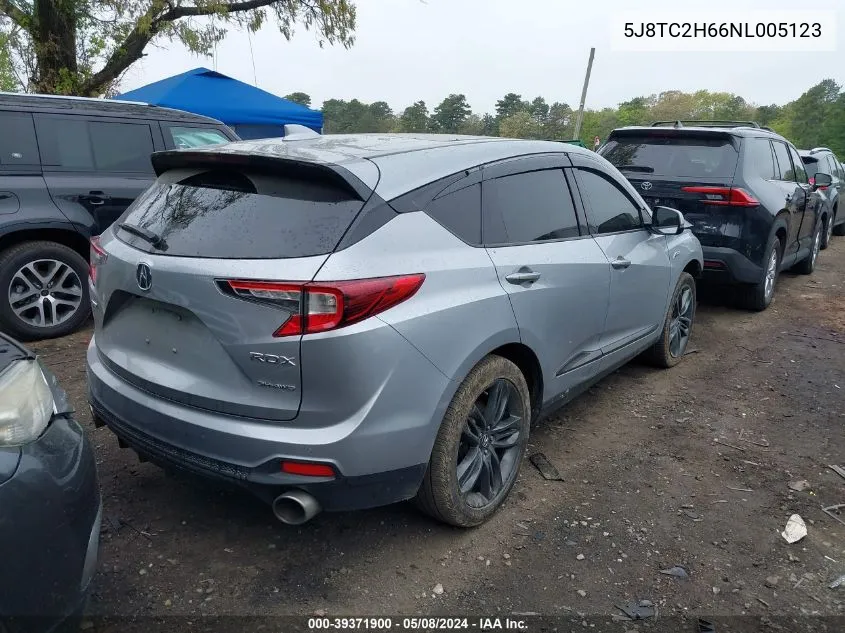 2022 Acura Rdx A-Spec Package VIN: 5J8TC2H66NL005123 Lot: 39371900