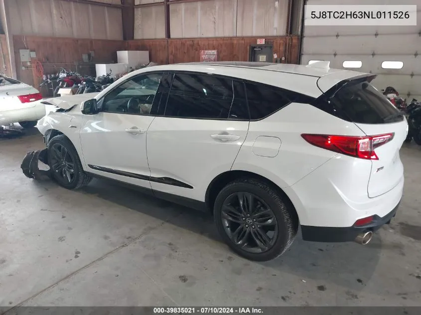 2022 Acura Rdx A-Spec Package VIN: 5J8TC2H63NL011526 Lot: 39835021