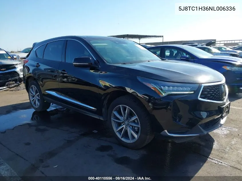 2022 Acura Rdx Standard VIN: 5J8TC1H36NL006336 Lot: 40110556