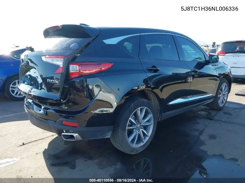 2022 Acura Rdx Standard VIN: 5J8TC1H36NL006336 Lot: 40110556