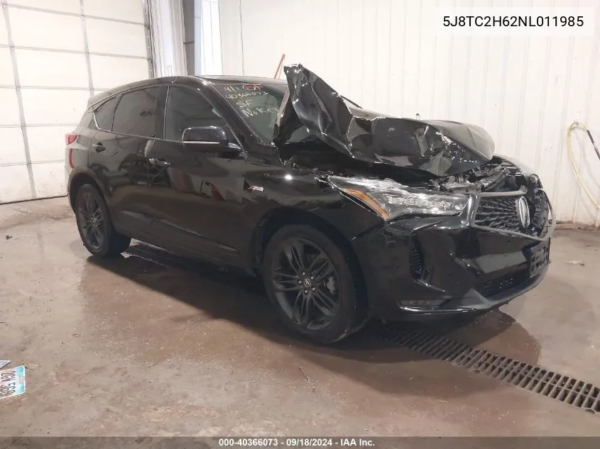 2022 Acura Rdx A-Spec Package VIN: 5J8TC2H62NL011985 Lot: 40366073