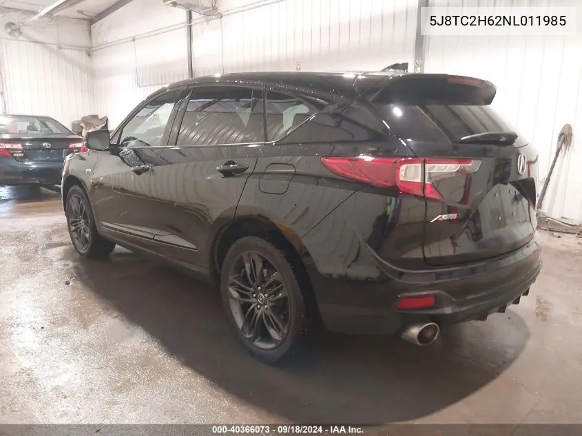 2022 Acura Rdx A-Spec Package VIN: 5J8TC2H62NL011985 Lot: 40366073