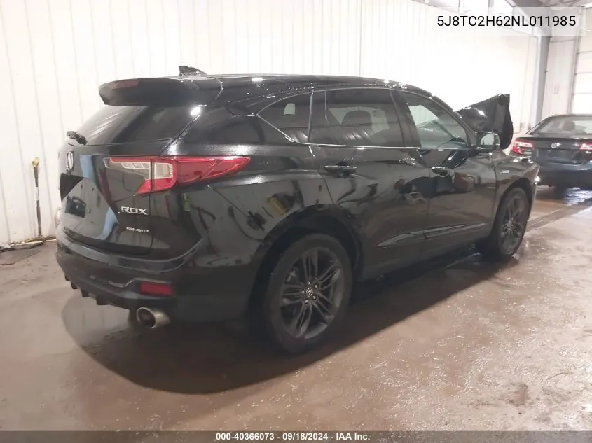 2022 Acura Rdx A-Spec Package VIN: 5J8TC2H62NL011985 Lot: 40366073