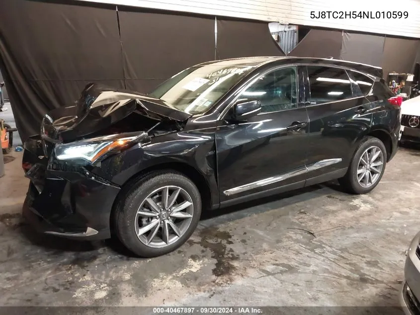 2022 Acura Rdx Technology VIN: 5J8TC2H54NL010599 Lot: 40467897