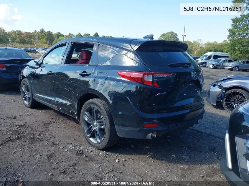 2022 Acura Rdx A-Spec Package VIN: 5J8TC2H67NL016261 Lot: 40520531