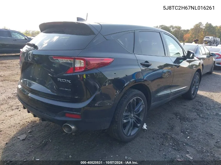 2022 Acura Rdx A-Spec Package VIN: 5J8TC2H67NL016261 Lot: 40520531