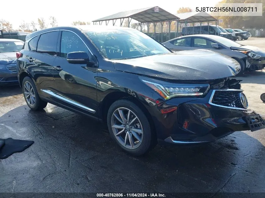 2022 Acura Rdx Technology Package VIN: 5J8TC2H56NL008711 Lot: 40762806