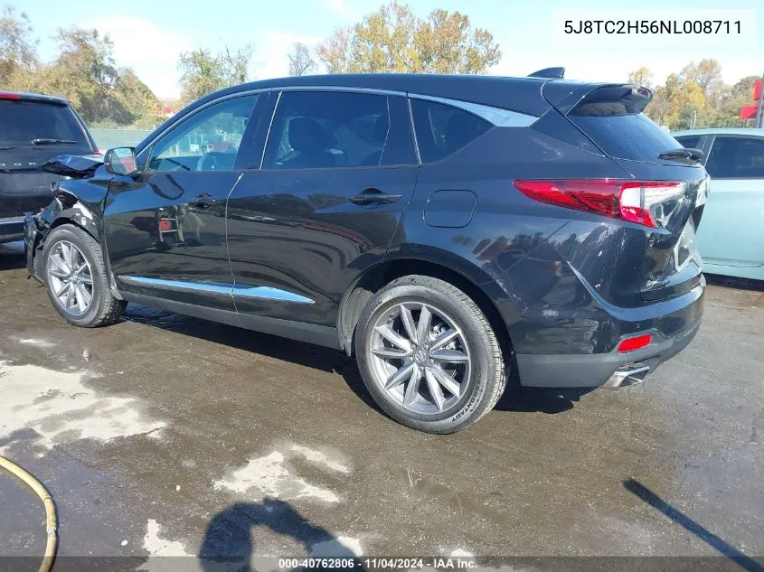 2022 Acura Rdx Technology Package VIN: 5J8TC2H56NL008711 Lot: 40762806