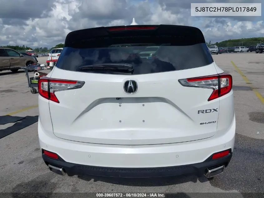 2023 Acura Rdx Advance Package VIN: 5J8TC2H78PL017849 Lot: 39607572