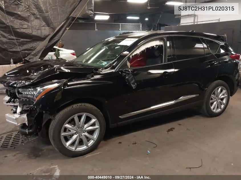 2023 Acura Rdx Standard VIN: 5J8TC2H31PL020315 Lot: 40449010