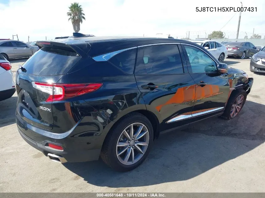 2023 Acura Rdx Technology Package VIN: 5J8TC1H5XPL007431 Lot: 40581648