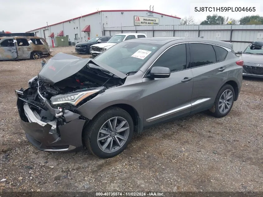 2023 Acura Rdx Technology Package VIN: 5J8TC1H59PL004665 Lot: 40735574