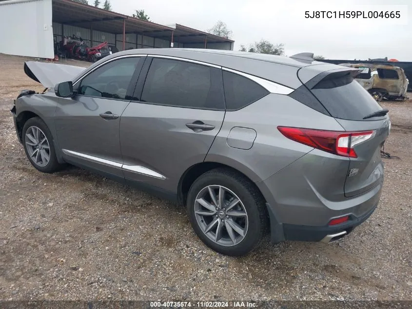 2023 Acura Rdx Technology Package VIN: 5J8TC1H59PL004665 Lot: 40735574