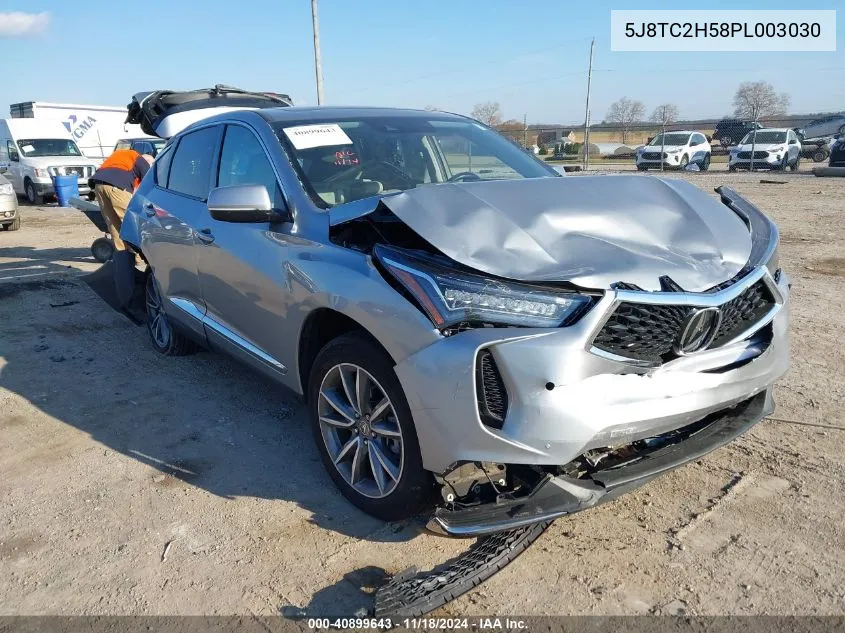 2023 Acura Rdx Technology Package VIN: 5J8TC2H58PL003030 Lot: 40899643