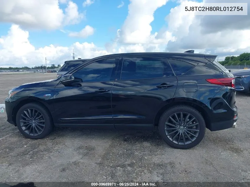 2024 Acura Rdx A-Spec Advance VIN: 5J8TC2H80RL012754 Lot: 39689971