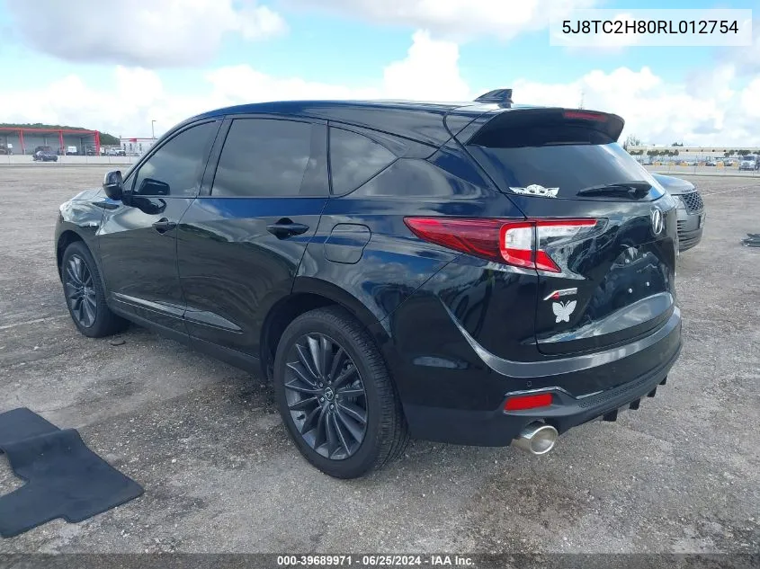 2024 Acura Rdx A-Spec Advance VIN: 5J8TC2H80RL012754 Lot: 39689971