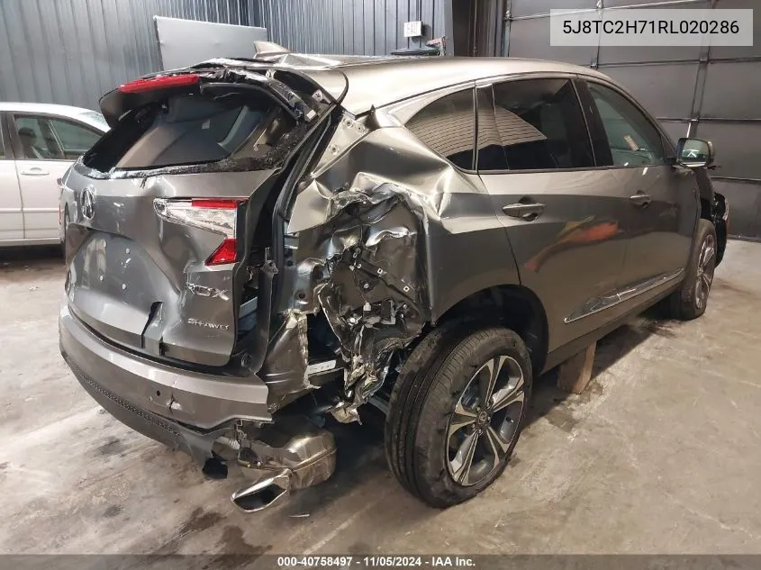 2024 Acura Rdx Advance Package VIN: 5J8TC2H71RL020286 Lot: 40758497