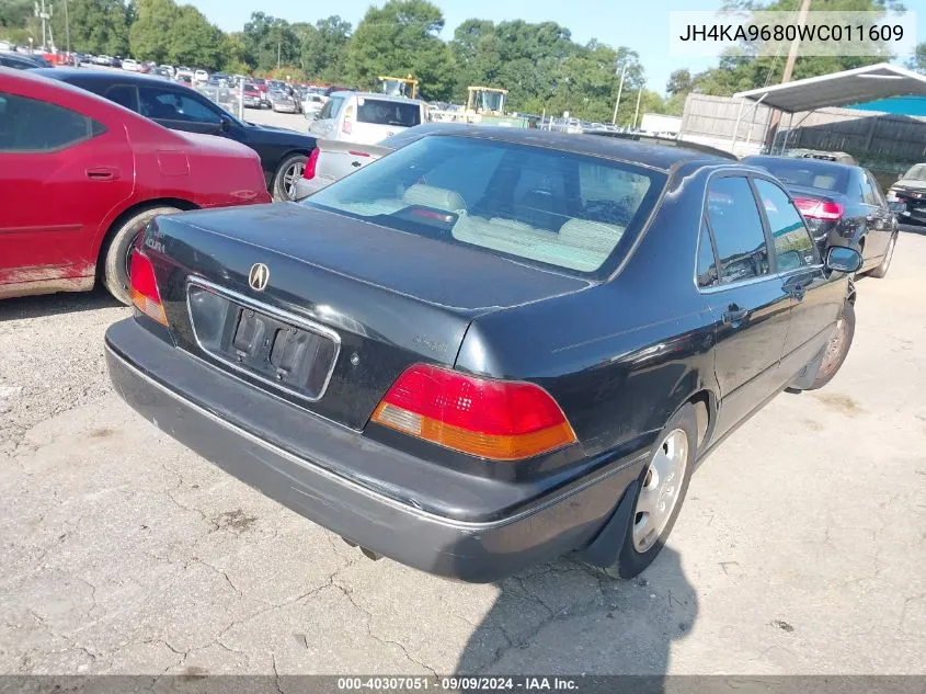 1998 Acura Rl 3.5 VIN: JH4KA9680WC011609 Lot: 40307051