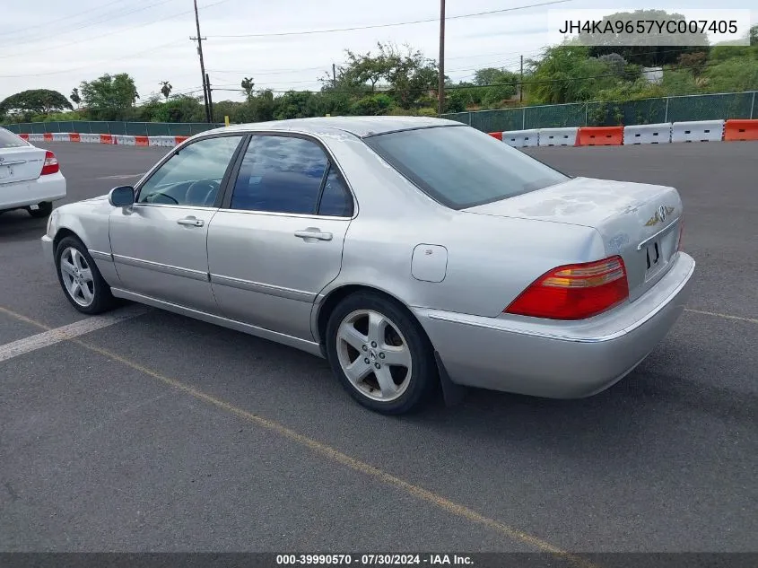 2000 Acura Rl 3.5 VIN: JH4KA9657YC007405 Lot: 39990570