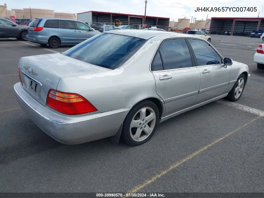 2000 Acura Rl 3.5 VIN: JH4KA9657YC007405 Lot: 39990570