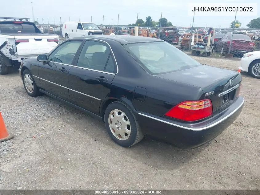 JH4KA9651YC010672 2000 Acura Rl 3.5