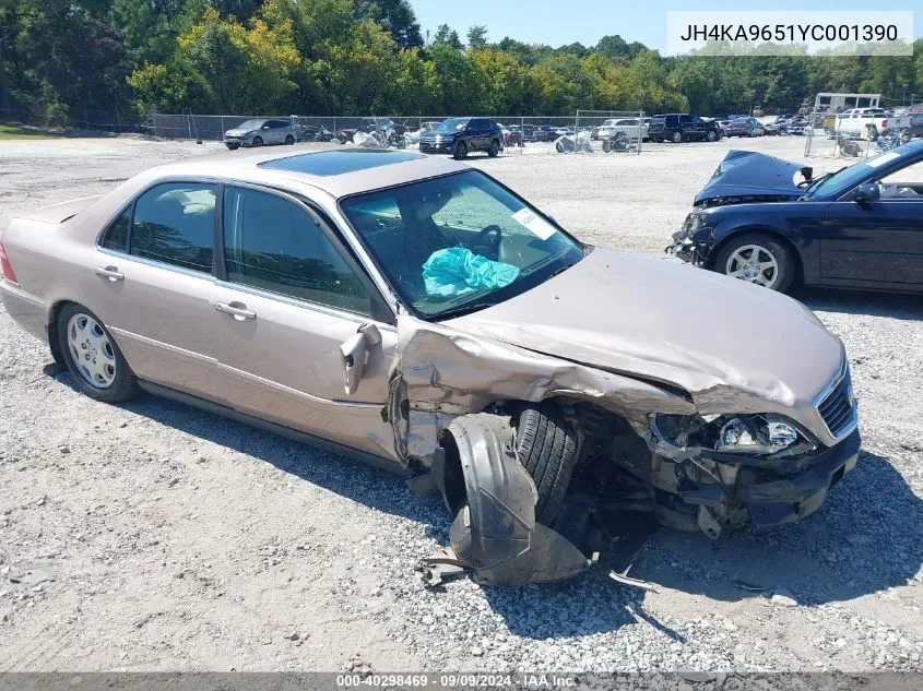 2000 Acura Rl 3.5 VIN: JH4KA9651YC001390 Lot: 40298469