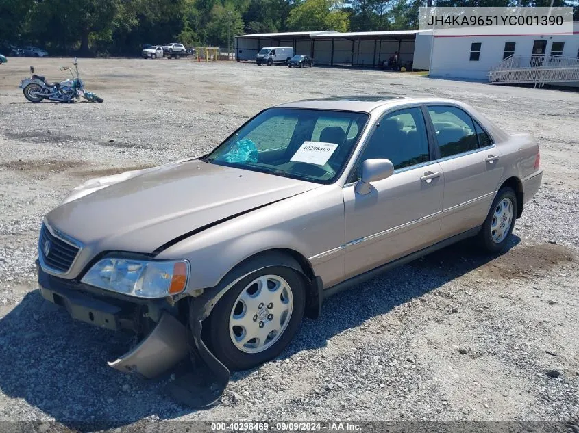 2000 Acura Rl 3.5 VIN: JH4KA9651YC001390 Lot: 40298469