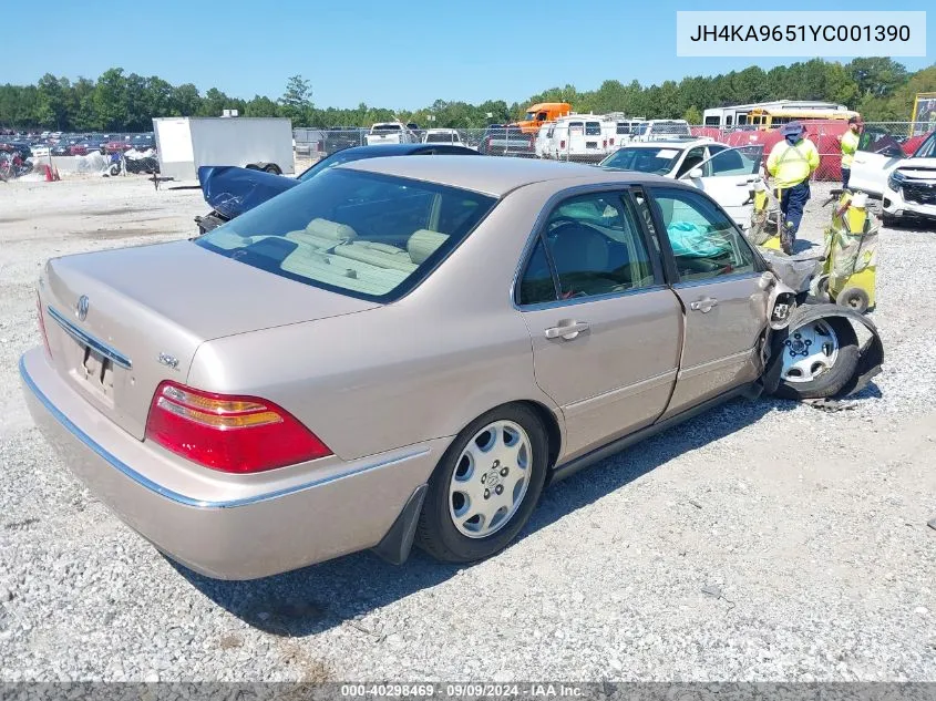 JH4KA9651YC001390 2000 Acura Rl 3.5