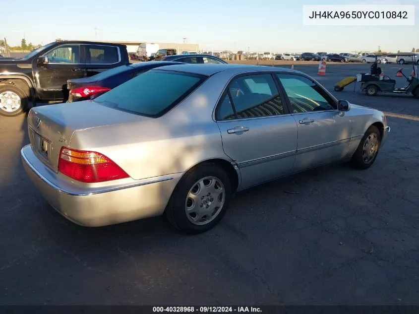 2000 Acura Rl VIN: JH4KA9650YC010842 Lot: 40328968