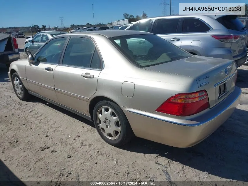 2000 Acura 3.5Rl VIN: JH4KA9650YC013238 Lot: 40602564